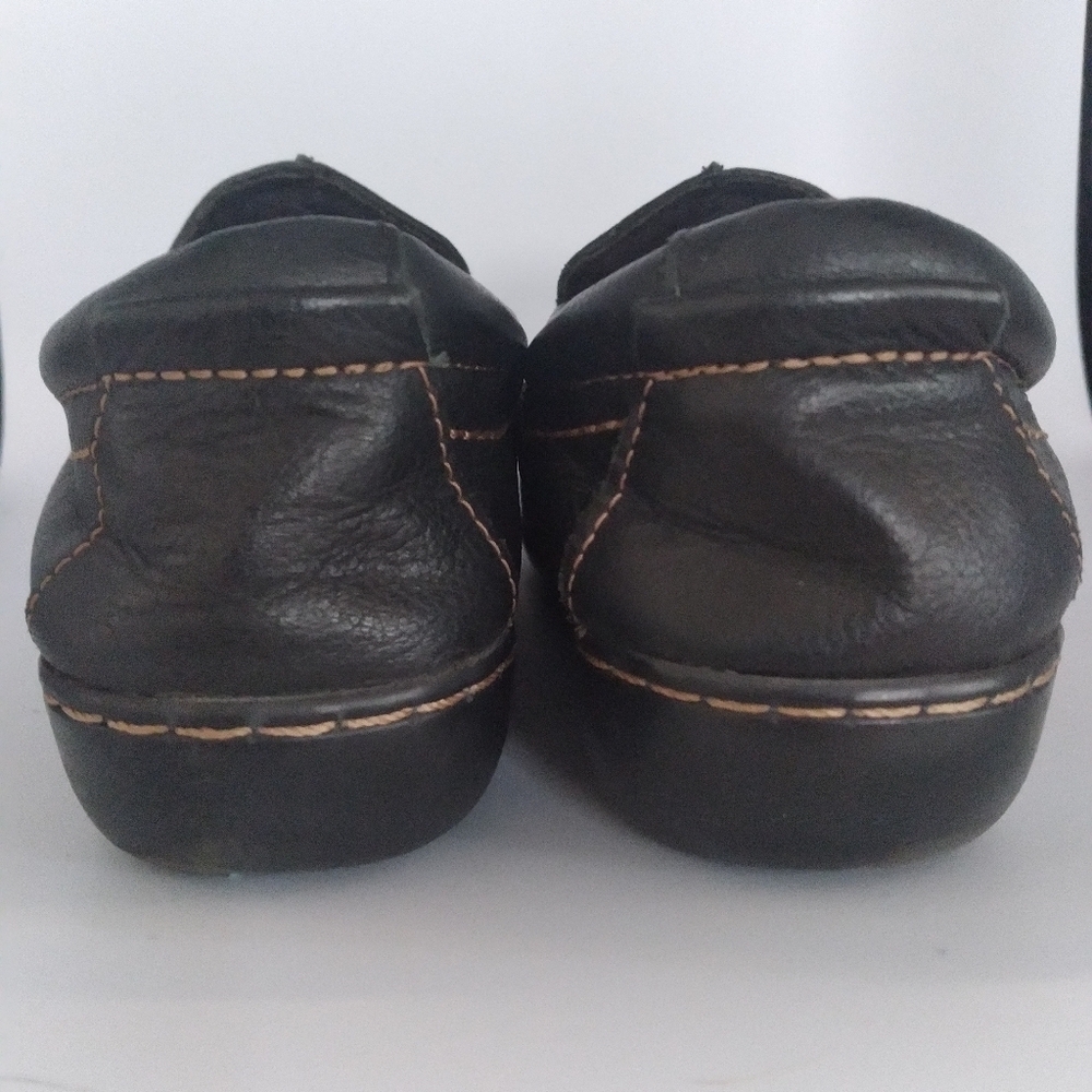 Clarks Ashland Black Leather Loop Split Toe Loafe… - image 8